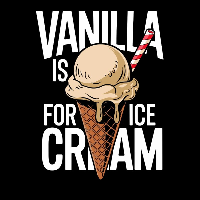 Vanille Eiscone im Kontrast