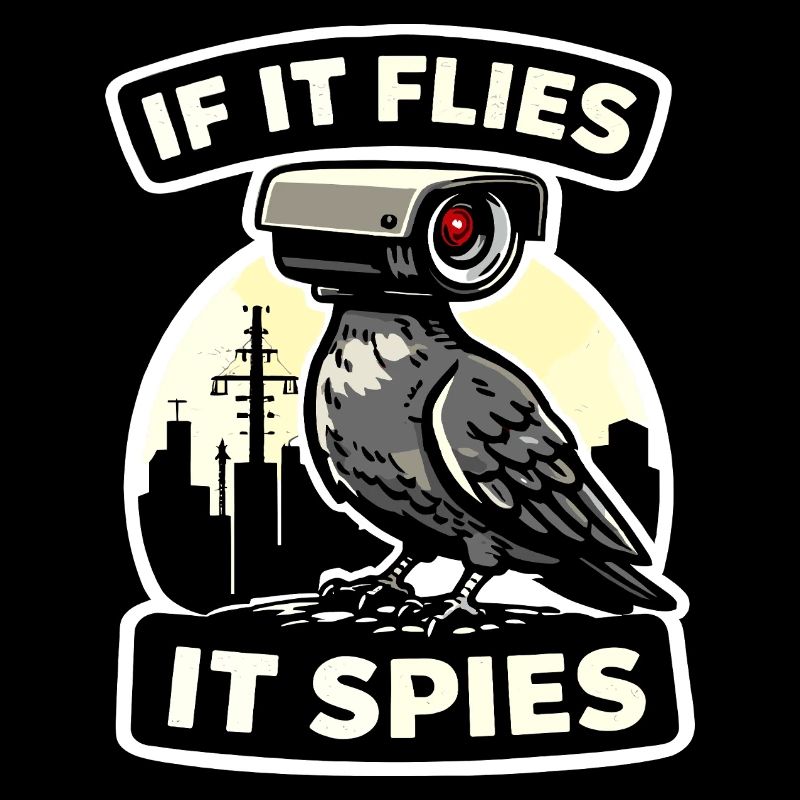 Rabe mit Kamera-Spion Design