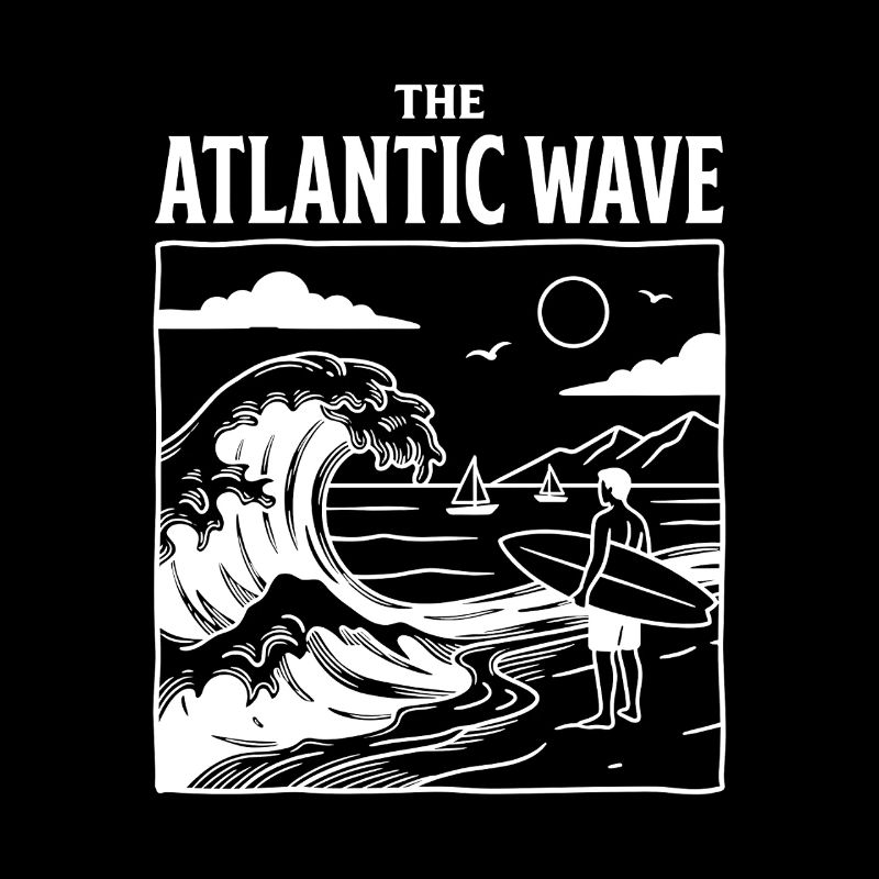Atlantic Wave Surf Shirt Ocean Beach