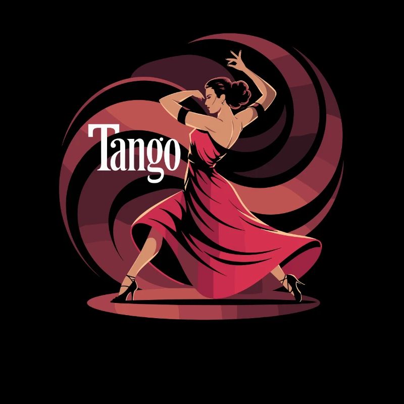Elegant tango dance motif for dance lovers