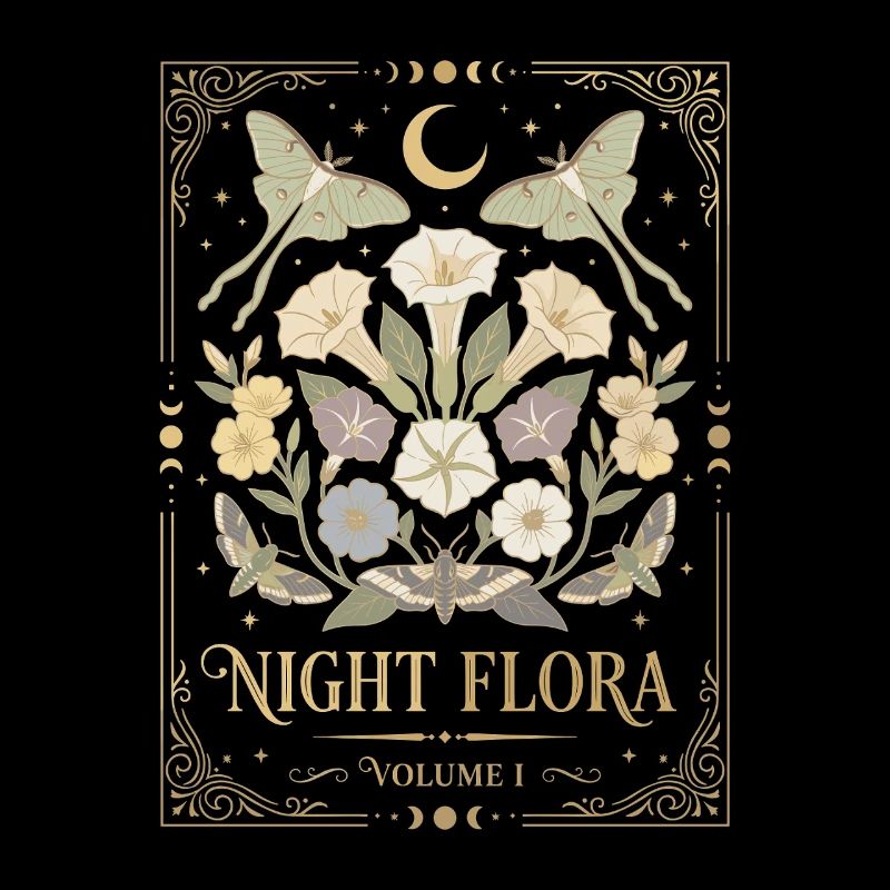 Motifs de la nuit fleurit de la lune