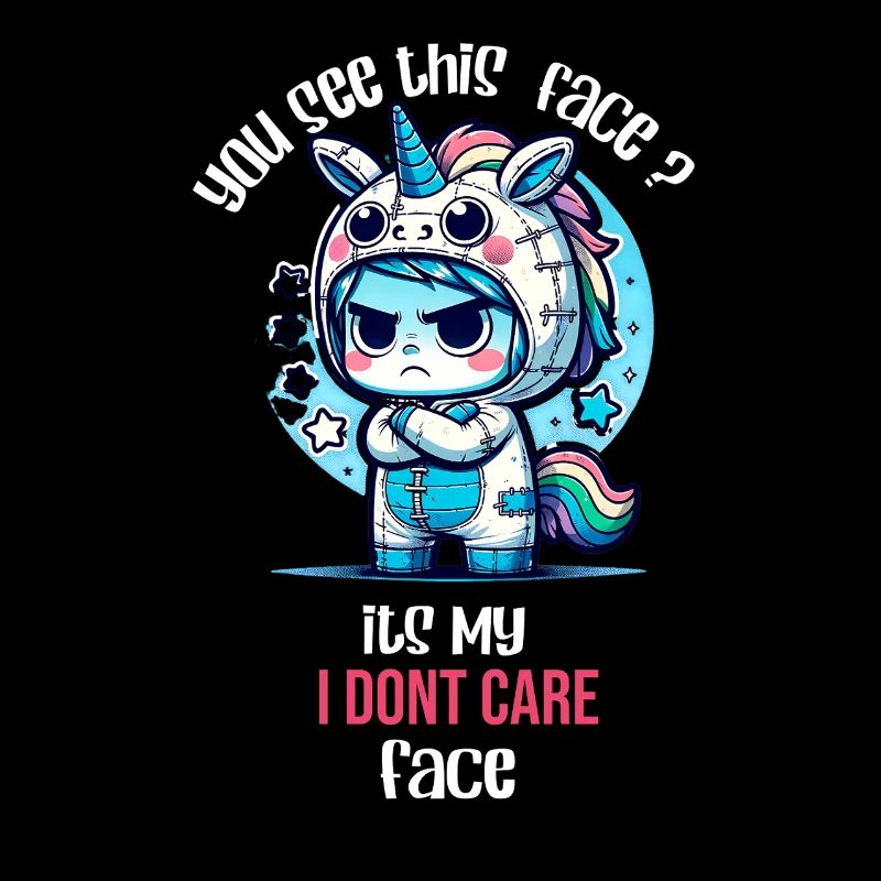 Grumpy Unicorn – I Don't Care Face