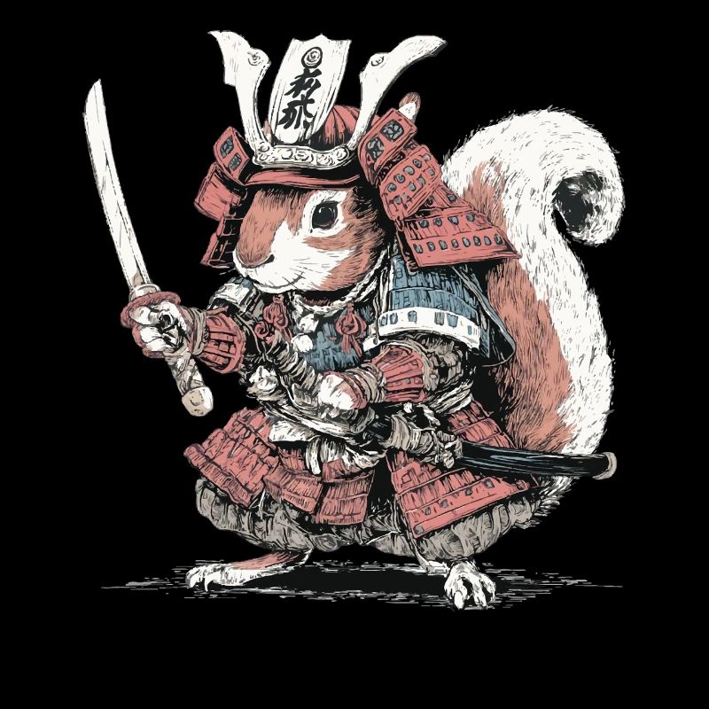 Eichhörnchen-Samurai-Rüstung
