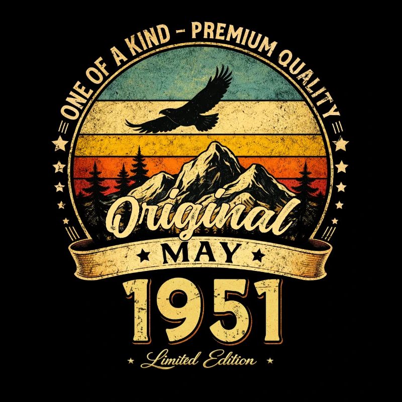 75. Geburtstag Geschenk Mann Original Mai 1951