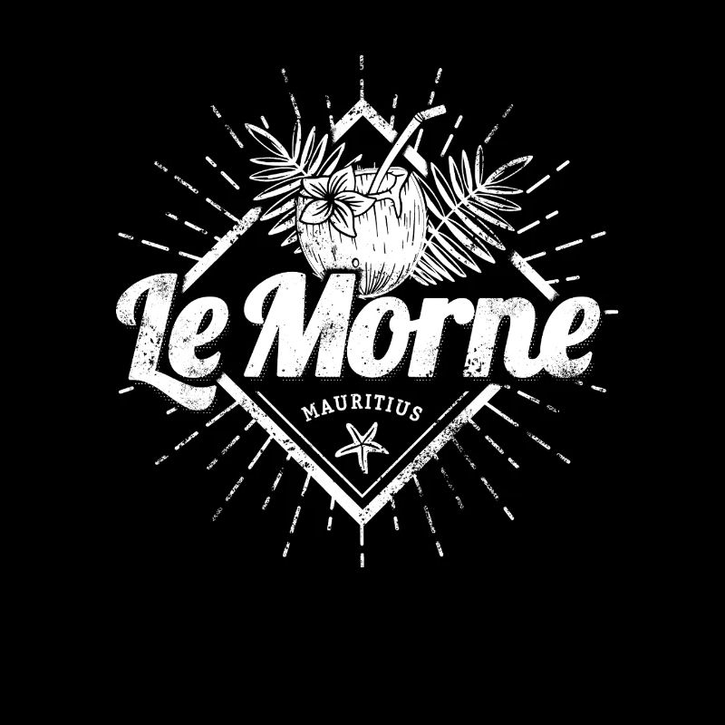 Le Morne auf Mauritius Retro Kokosnuss Souvenir