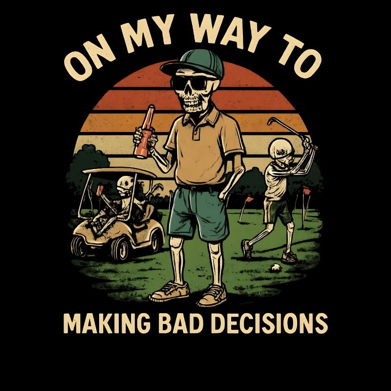 L’humour de golf en route vers de mauvaises décisions