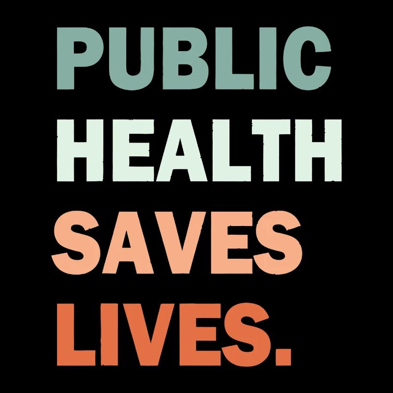 Public Health Saves Lives Gradient Typography