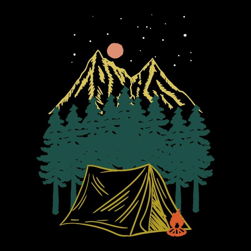 Aventure de camping à la montagne Nuit Étoilée