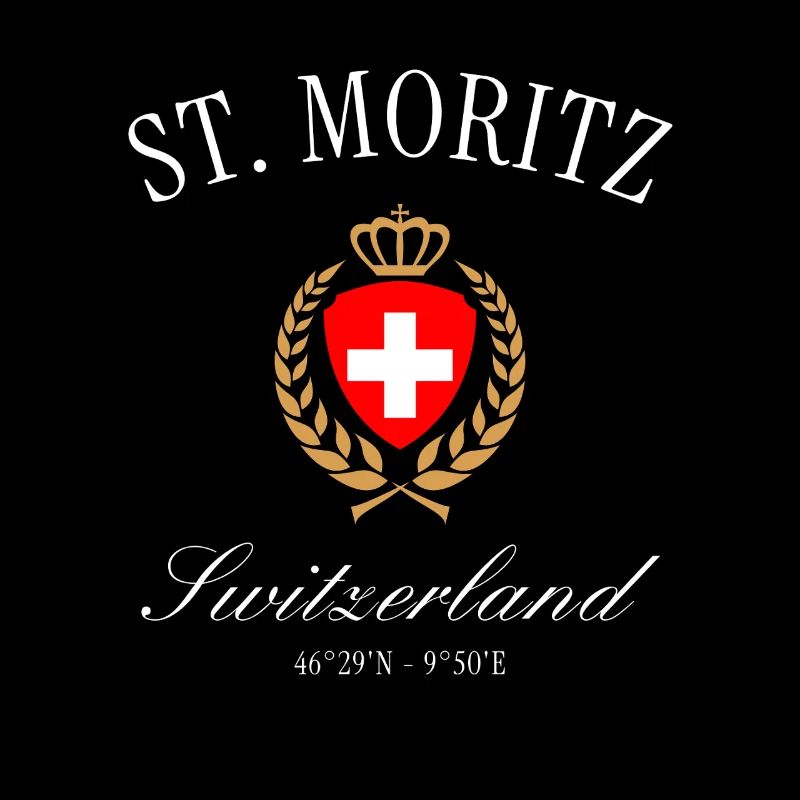 St. Moritz Schweiz Wappen Krone – Reise Souvenir