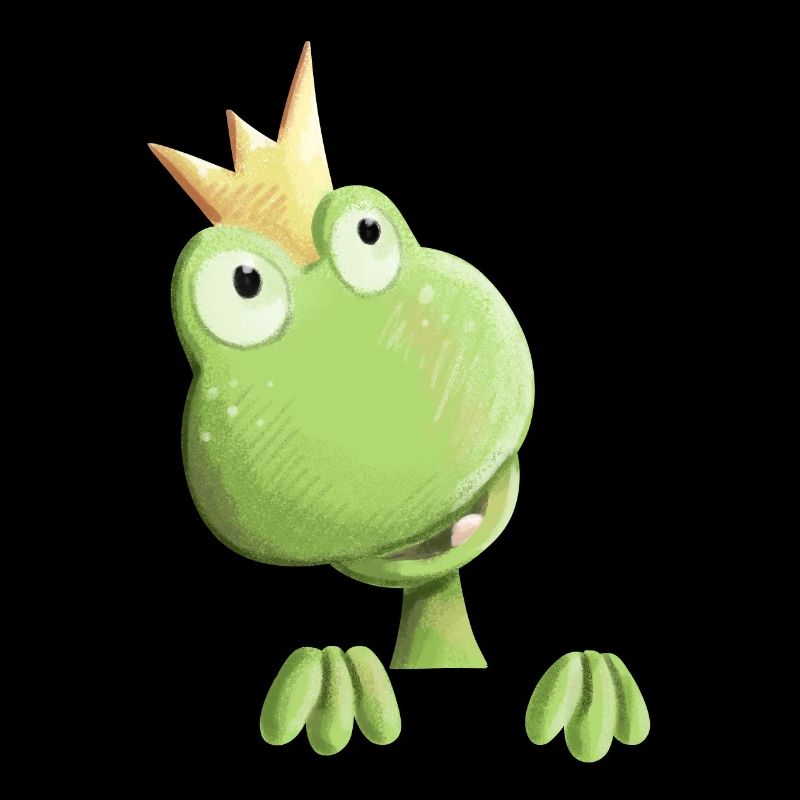 Prince de grenouille douce - dessin animé de grenouille