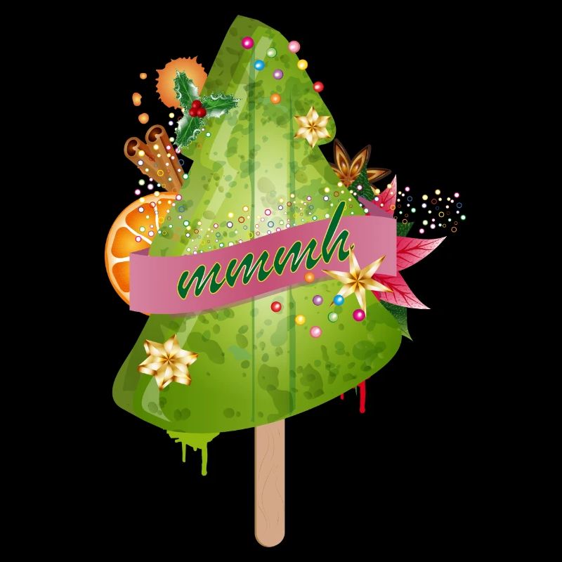leuchtendes Weihnachtsbaum Eis u.Weihnachtsschmuck