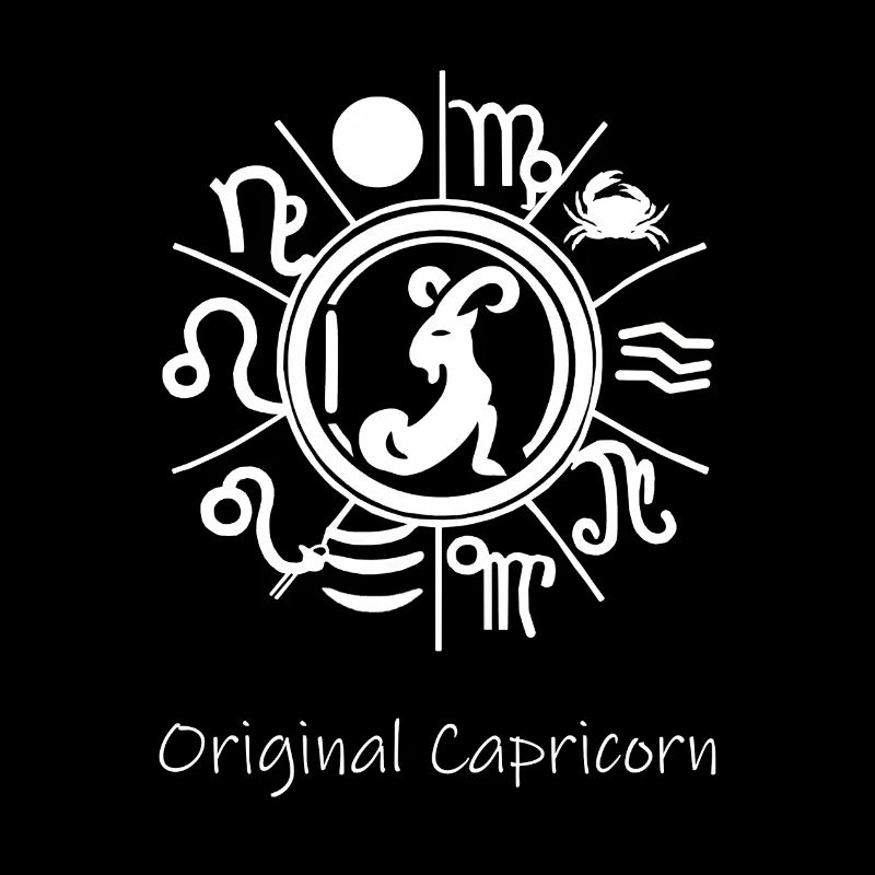 Sternzeichen Steinbock 001 weiß