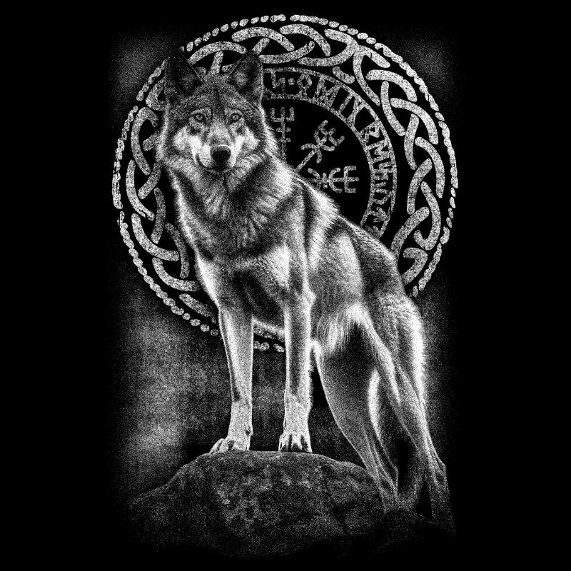 Wolf Vegvisir Rune