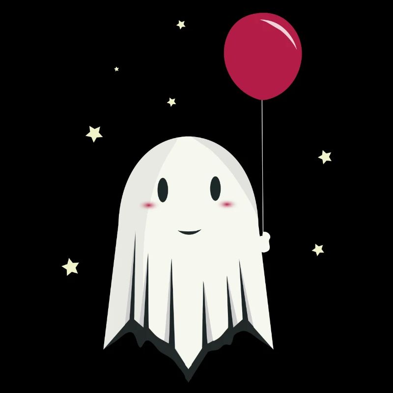 Happy Halloween Ghost with Balloon