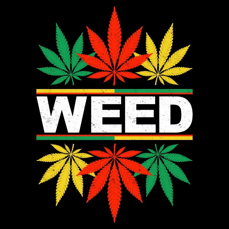 Lebendiges Design mit Cannabisblattmustern