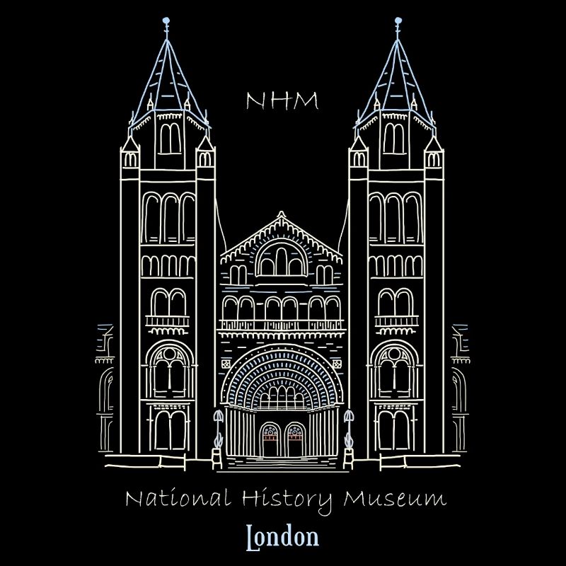 London, Naturkundemuseum NHM, Zeichnung, UK
