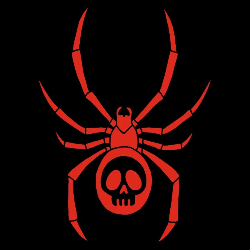 Red spider mite and skull