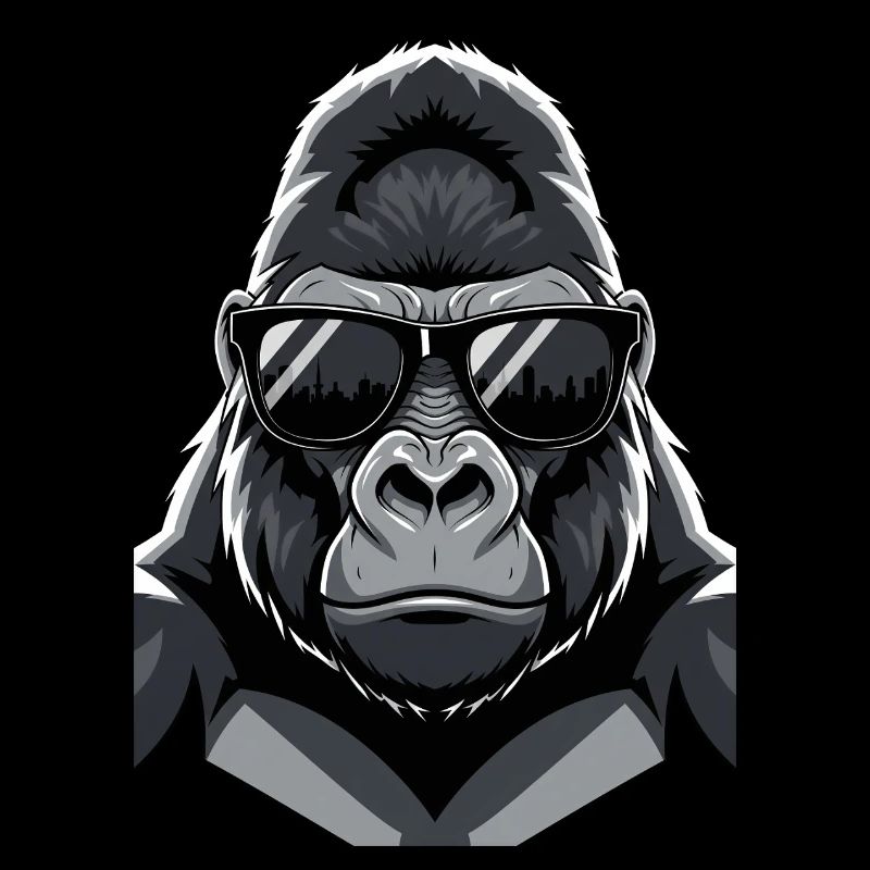 Coole Gorilla Sonnenbrille Design