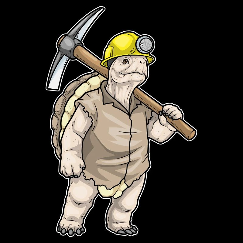turtle miner pickaxe mining