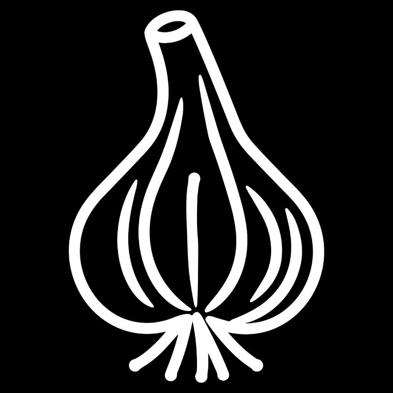 Minimalistische Knoblauchzehe