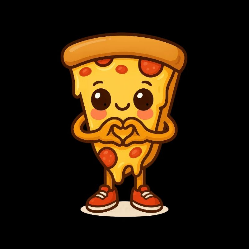 Heart Pizza Charm Pop Kawaii