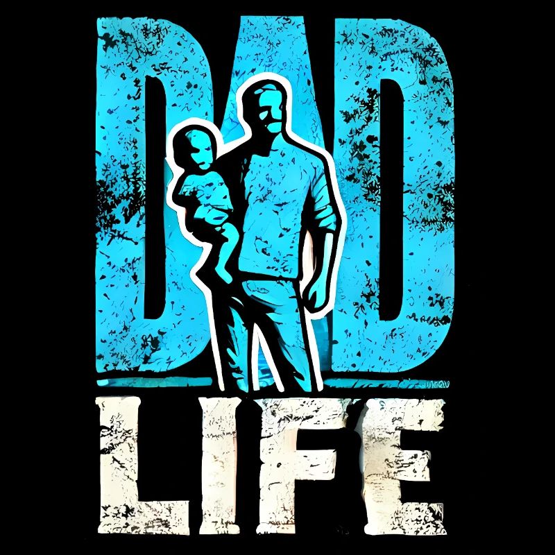 Papa Leben Duo Silhouette Grafik, Beste Väter