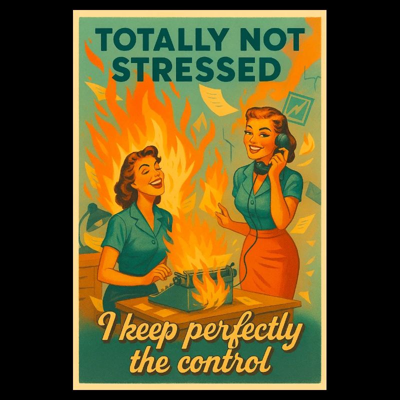 Totally Stressed Retro Office