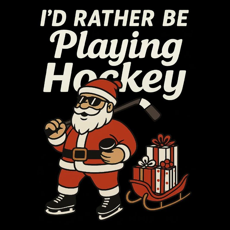 Lustiges Eishockey TShirt Weihnachtsgeschenk