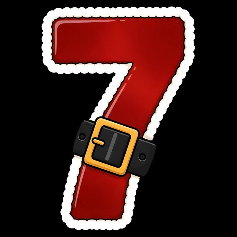 Roter Sieben mit Gürtel