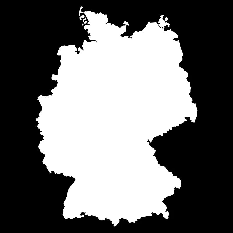 Germany Map Silhouette Contour