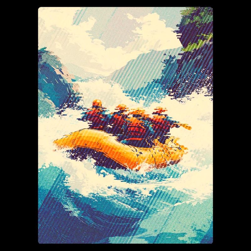 Expédition de rafting dans les rapides sauvages