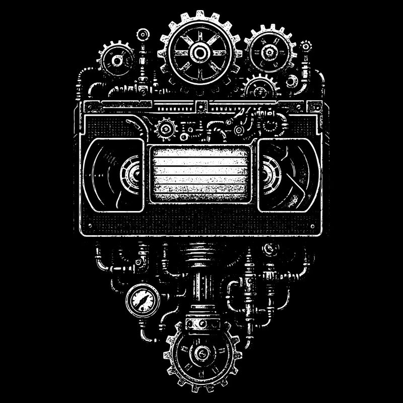 Steampunk Heart Cassette Gearprint