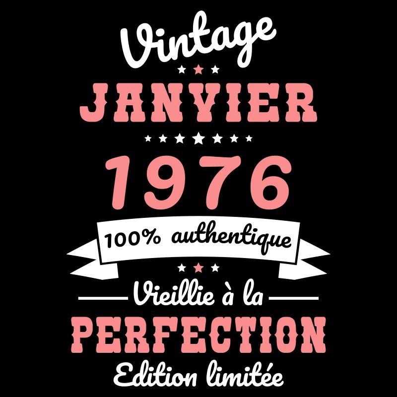 Anniversaire 50 ans - Vintage - Janvier 1976