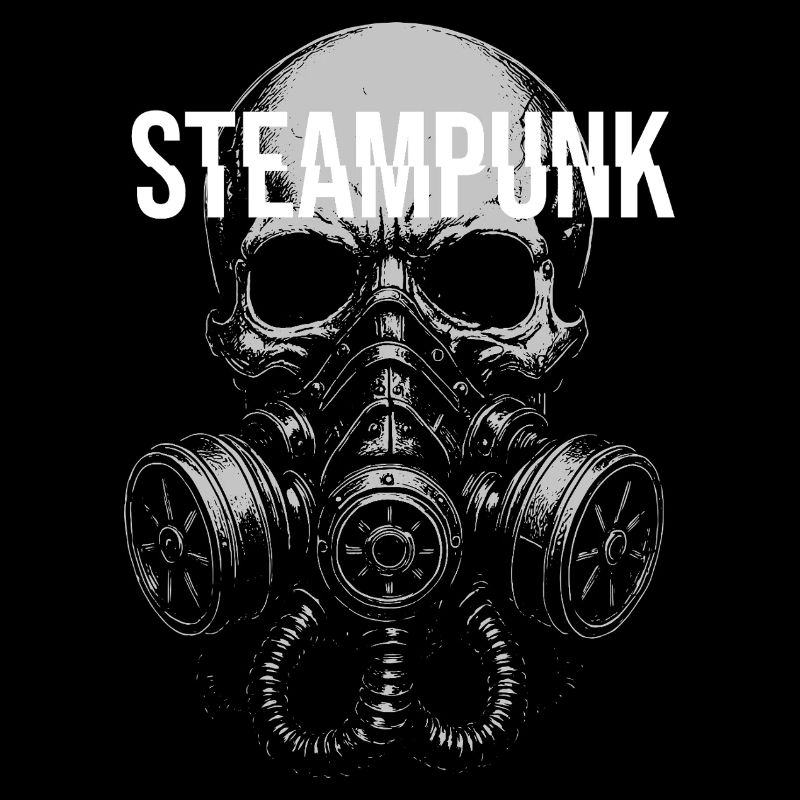 Steampunk-Gasmaskenschädel