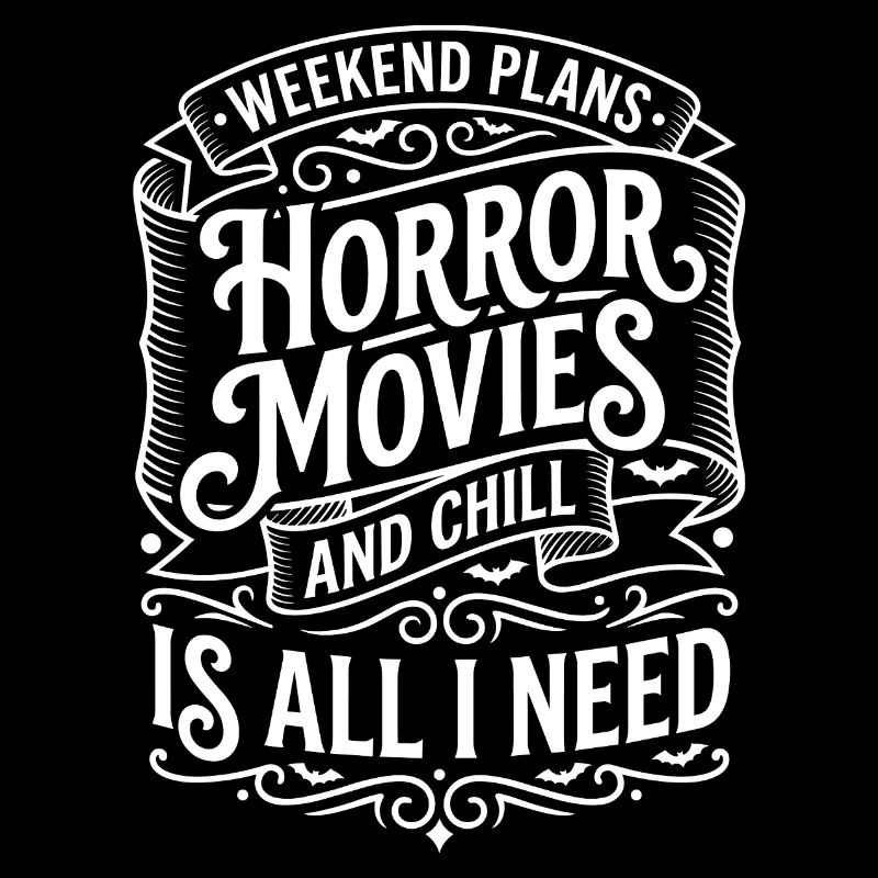 Films d’horreur Typographie Chill Weekend