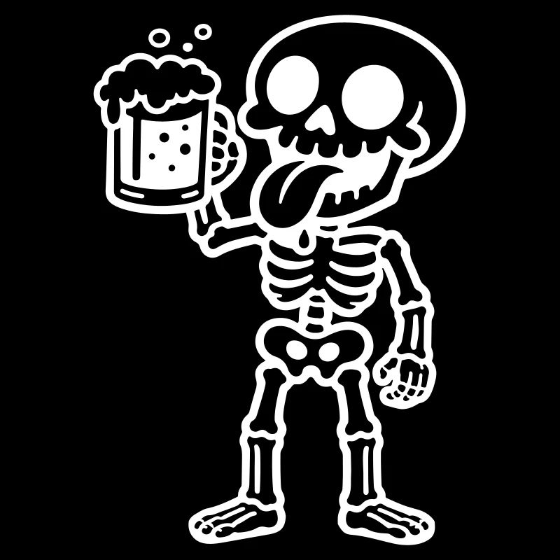 Bière Skeleton Drôle