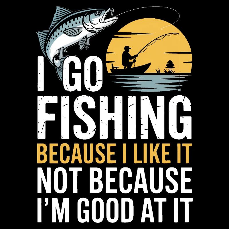 Citation de Je vais pêcher au coucher de soleil Tee