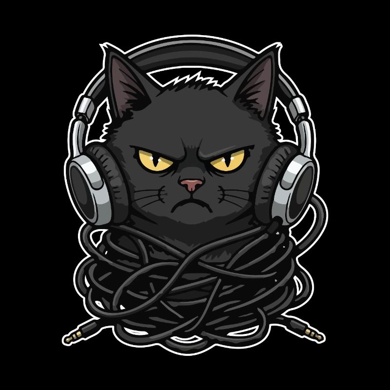 Cable Chaos Chat Musique Casque