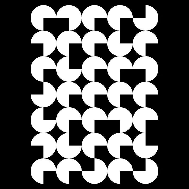 Geometric Circle Mosaic on Black