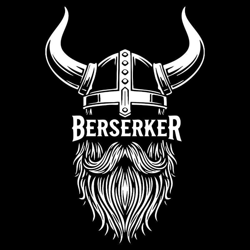 Wikinger-Berserker-Hornhelm-Bart-Maskottchen