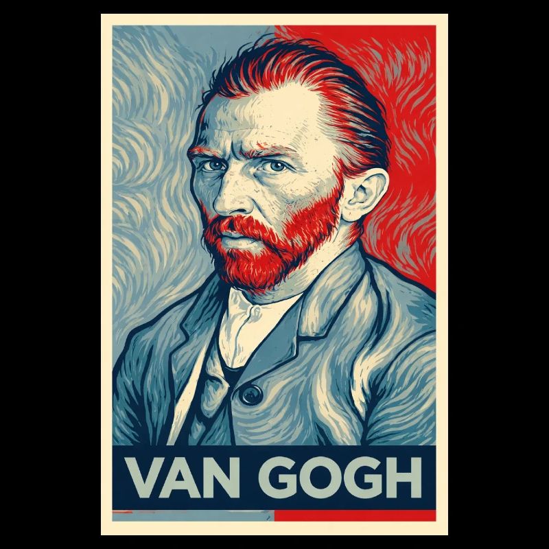 Portrait Pop de Van Gogh à double tonalité