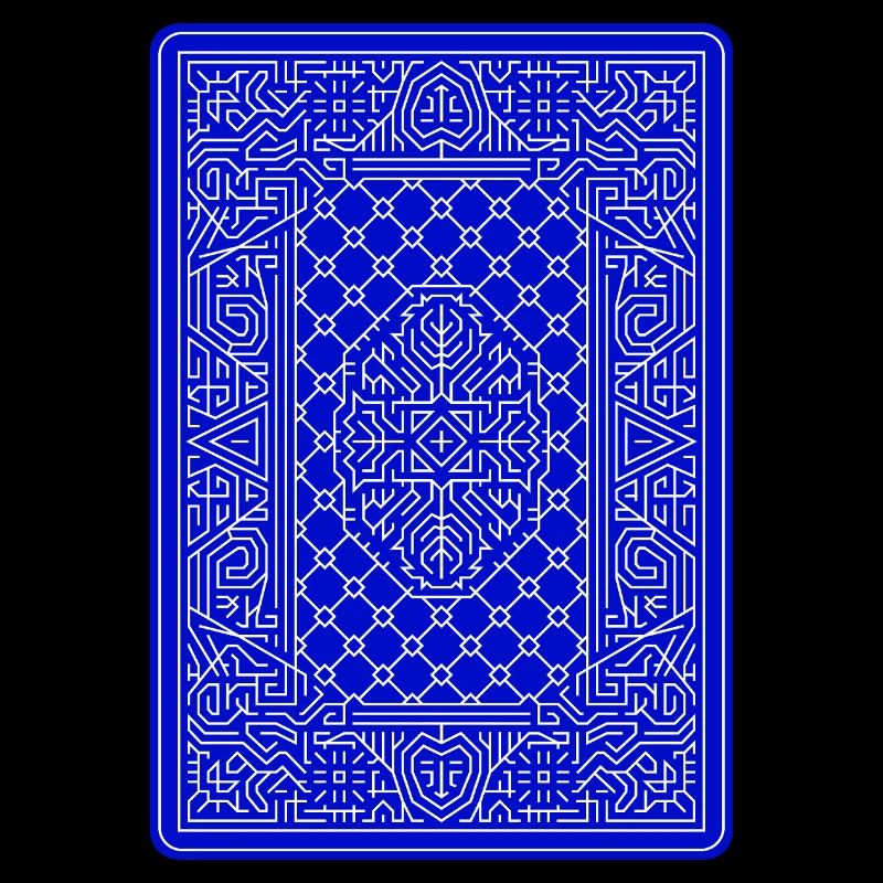 Geometric Playing Card Vector Art Blue