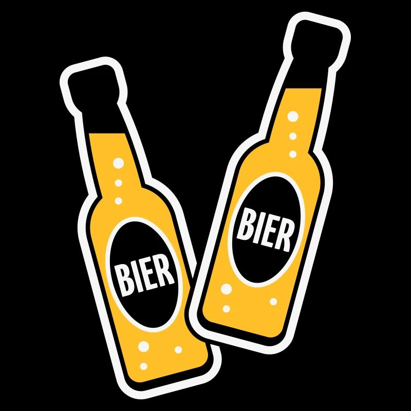 2 Bierflaschen Stoßen An (Bier Biertrinker NEG 2C)