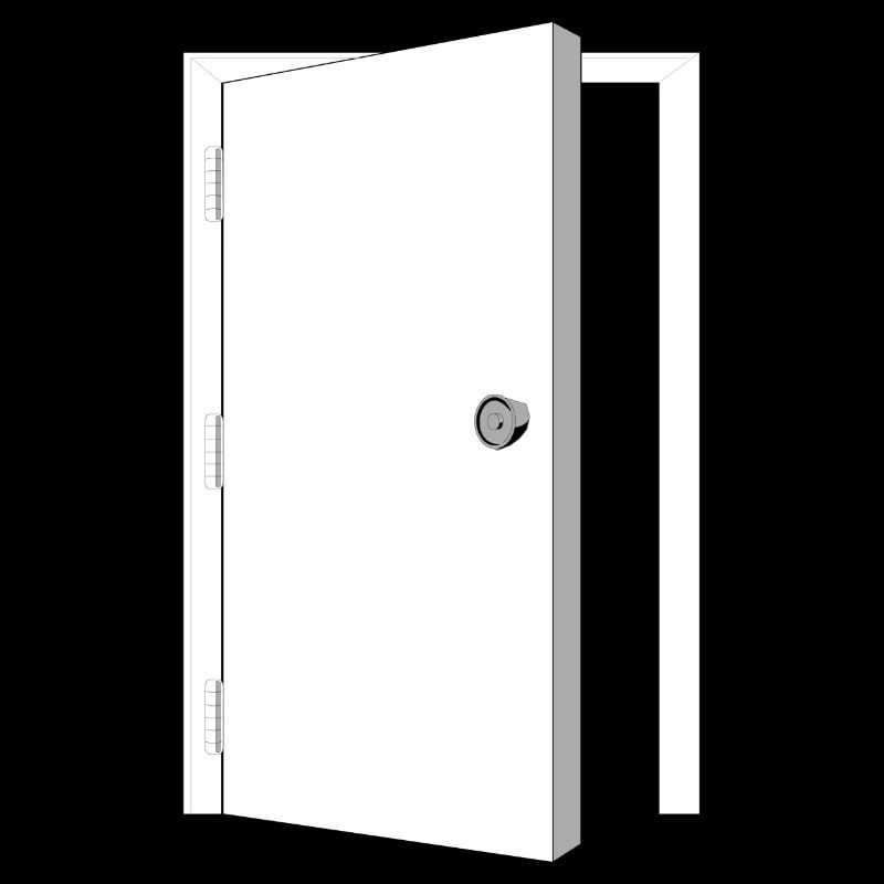 door - Safe door black-white