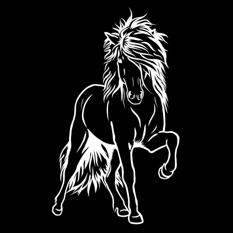 Iceland stallion white