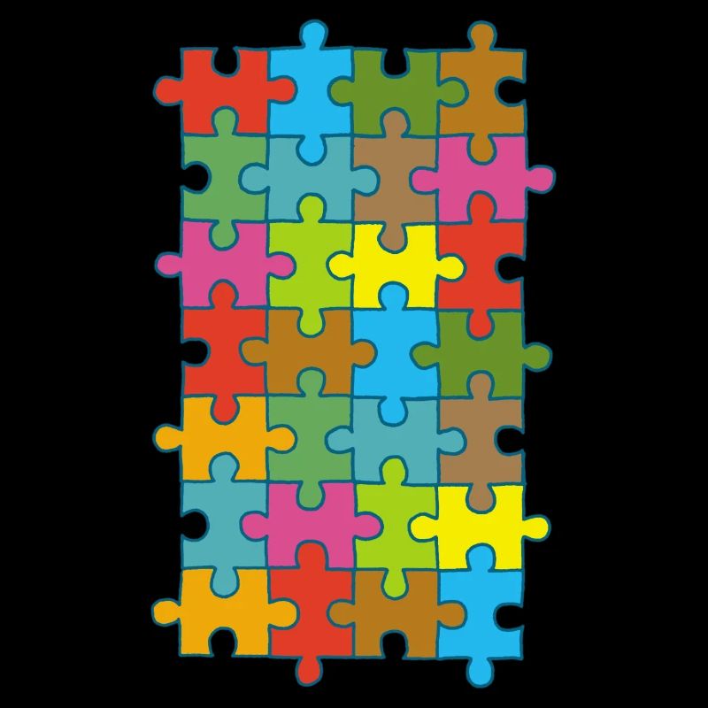 Puzzle multicolore