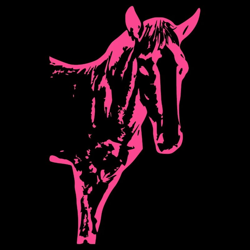 Horse pink pink, foal