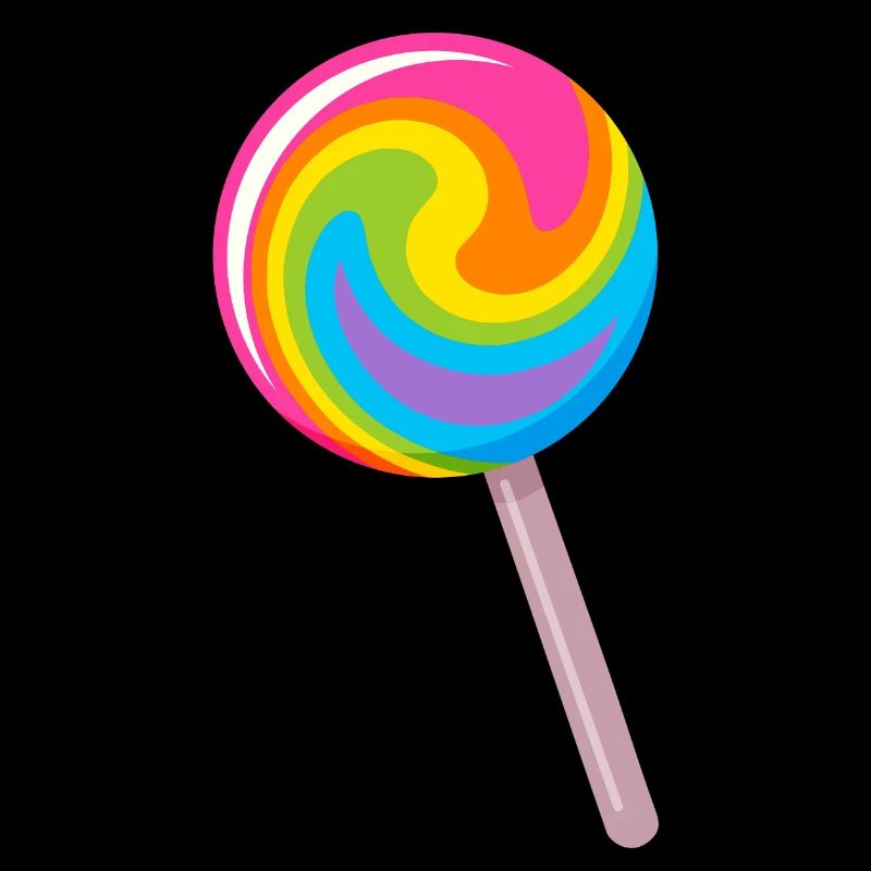 Bunter Spiral-Lolli in Regenbogenfarben