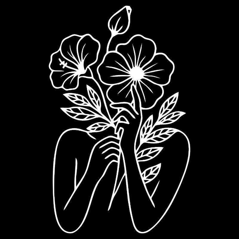 Conception minimaliste de lignes florales