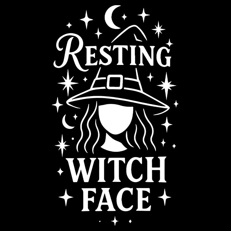 Resting Witch Face Halloween Costume Design